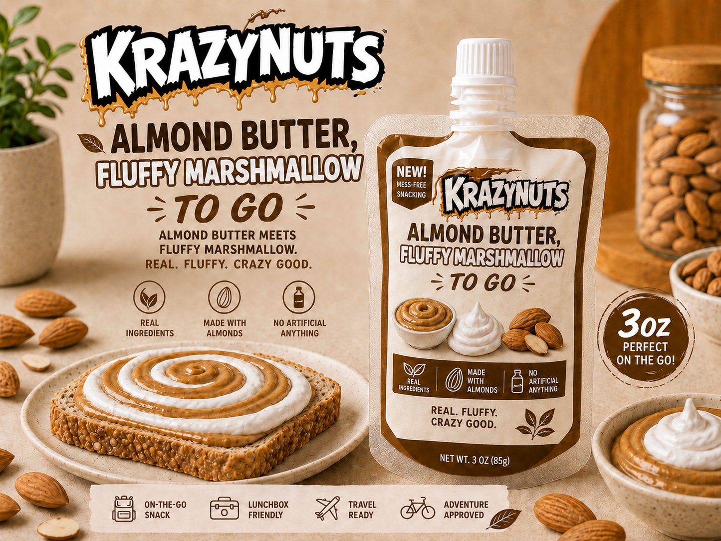 Krazy Fluffy Almond Butter