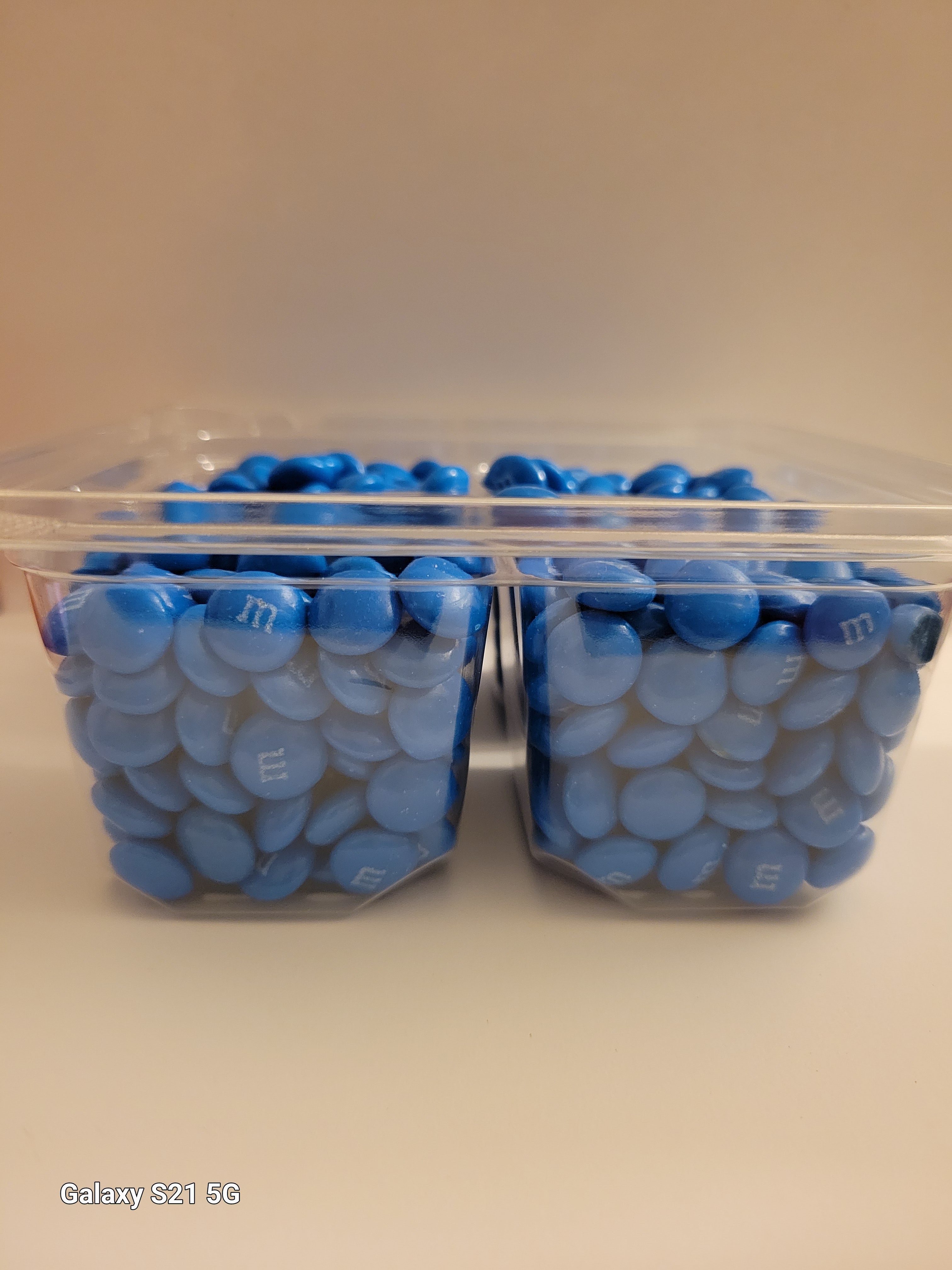 Blue M&Ms, quadruple share pack, 2 pounds, milk chocolate.