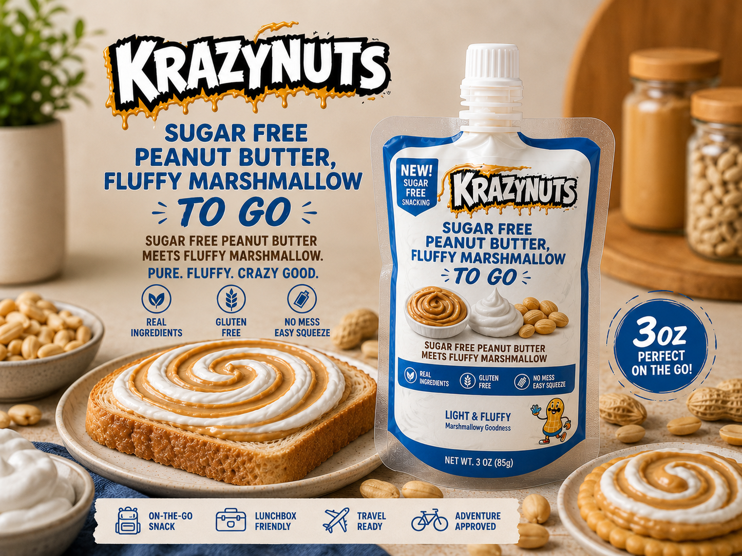 No-Added-Sugar Peanut Butter & Fluffy Marshmallow