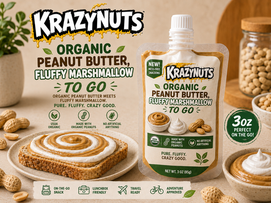 Krazy Fluffy Organic Peanut Butter & Fluffy Marshmallow
