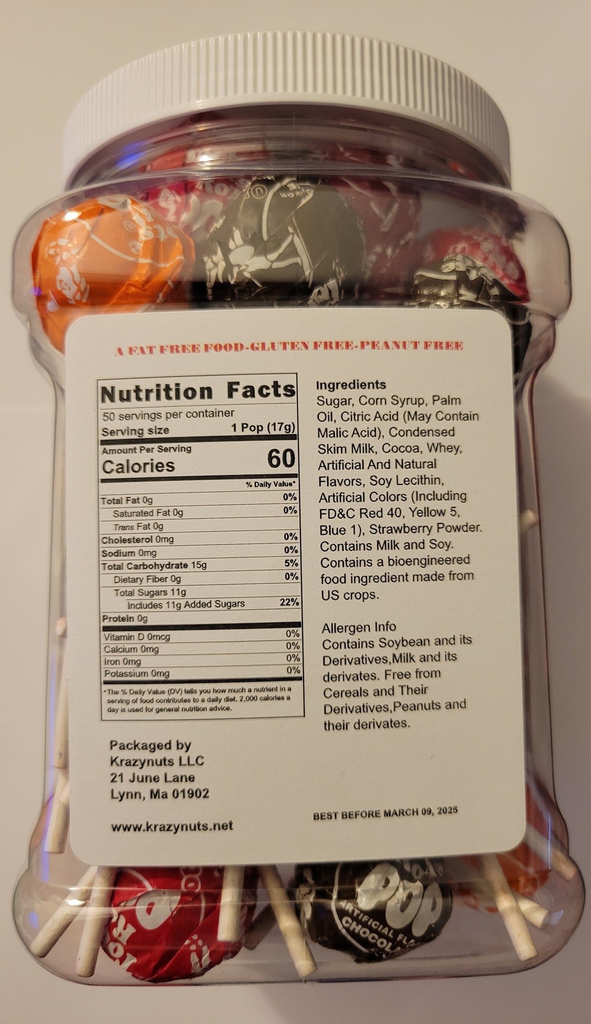 Tootsie Pops - Assorted Flavors- 50 Count - over 2 pounds
