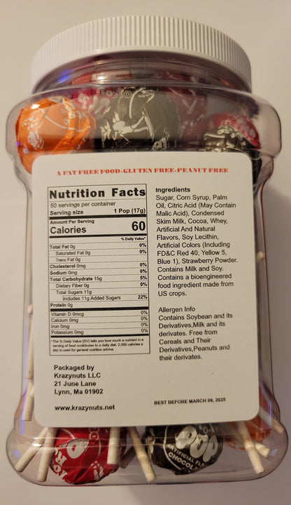 Tootsie Pops - Assorted Flavors- 50 Count - over 2 pounds